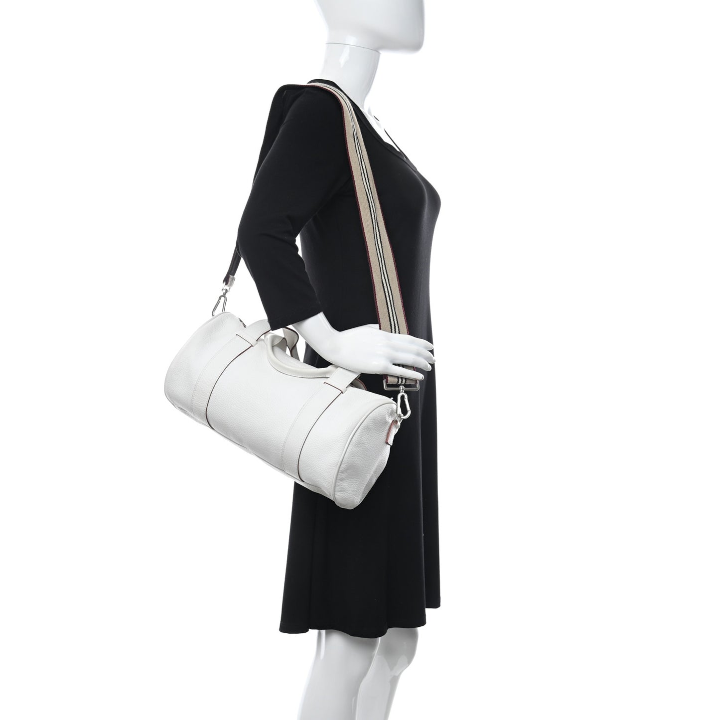 Calfskin Barrel Bag White