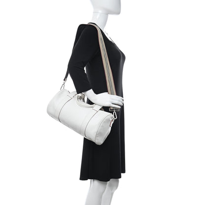 Burberry Calfskin Barrel Bag White 2 of 13