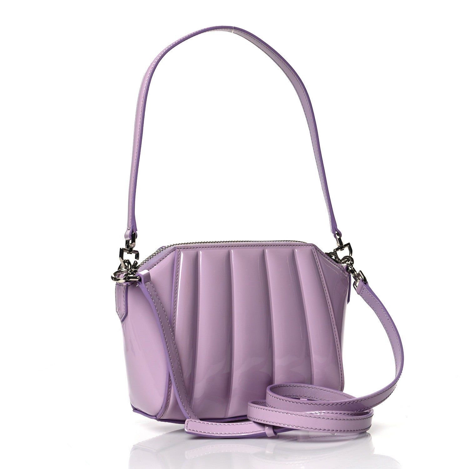 Givenchy Patent XS Lock Antigona Shoulder Bag Lilac 2 of 8