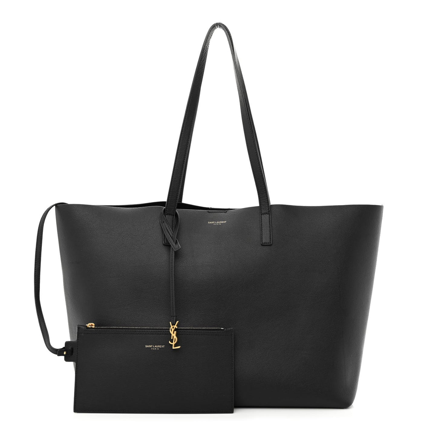 Calfskin Large Shopping Tote Black