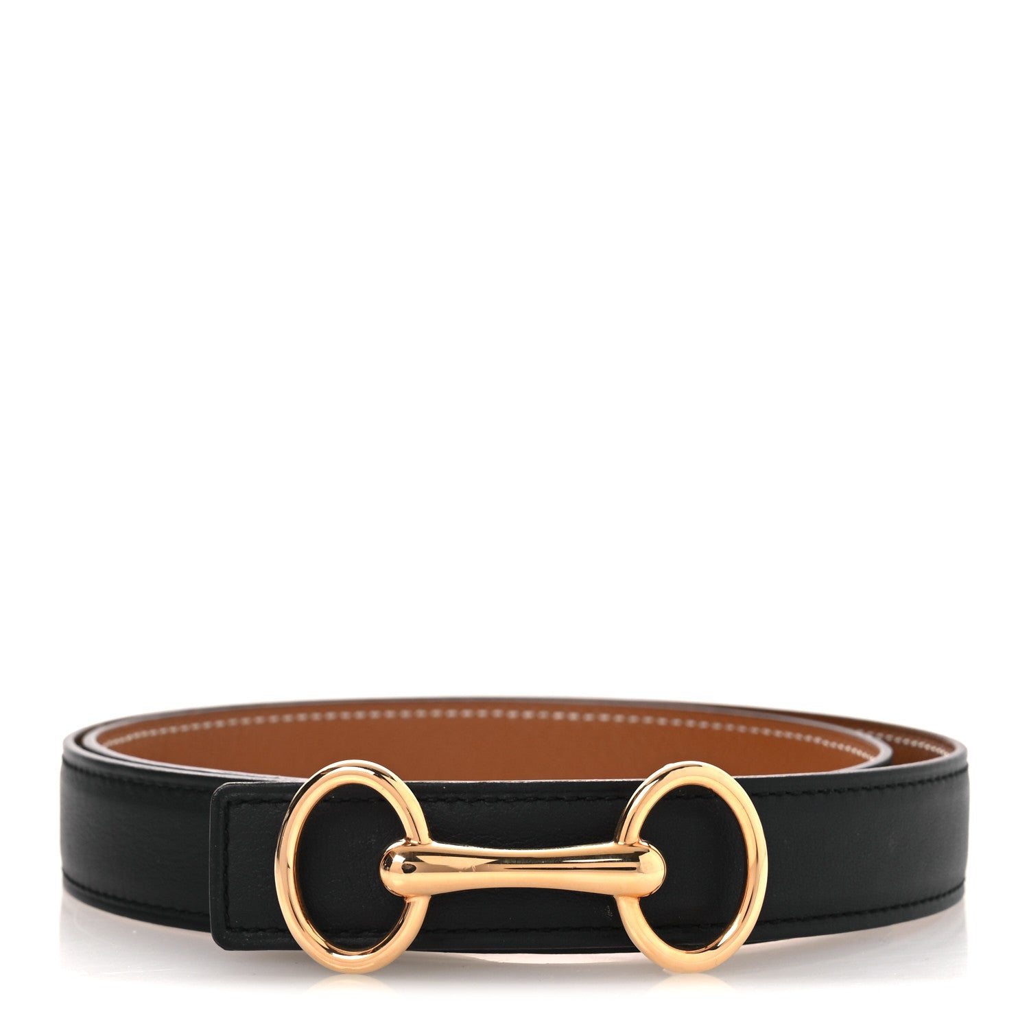 Hermes Epsom Swift 24mm Heritage Belt 75 30 Black Gold 2 of 10