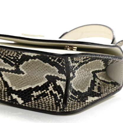 Jimmy Choo Calfskin Snakeskin Embossed Bag White 10 of 10