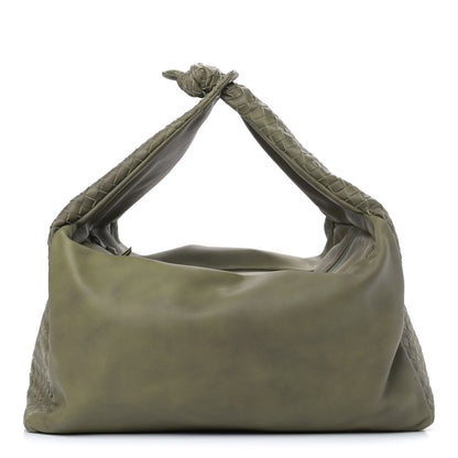 Bottega Veneta Nappa Intrecciato Large Knot Hobo Olive 1 of 9