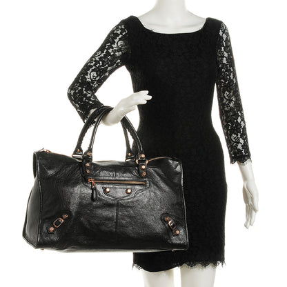 Balenciaga Agneau Giant 12 Rose Gold Hardware Work Black 2 of 12