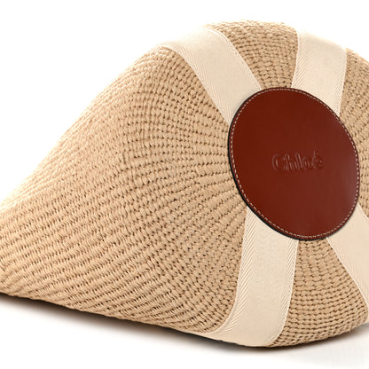 Chloe Raffia Large Woody Tote White 8 of 9