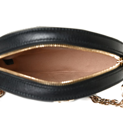 Gucci Grained Calfskin Web Mini Ophidia Round Shoulder Bag Black 9 of 19