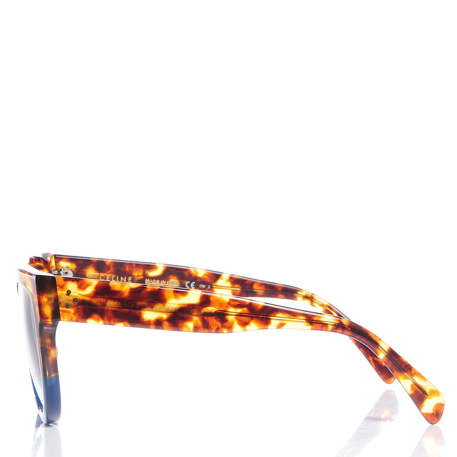 Celine Shadow Sunglasses 41026/S Havana Tortoise Blue 2 of 8