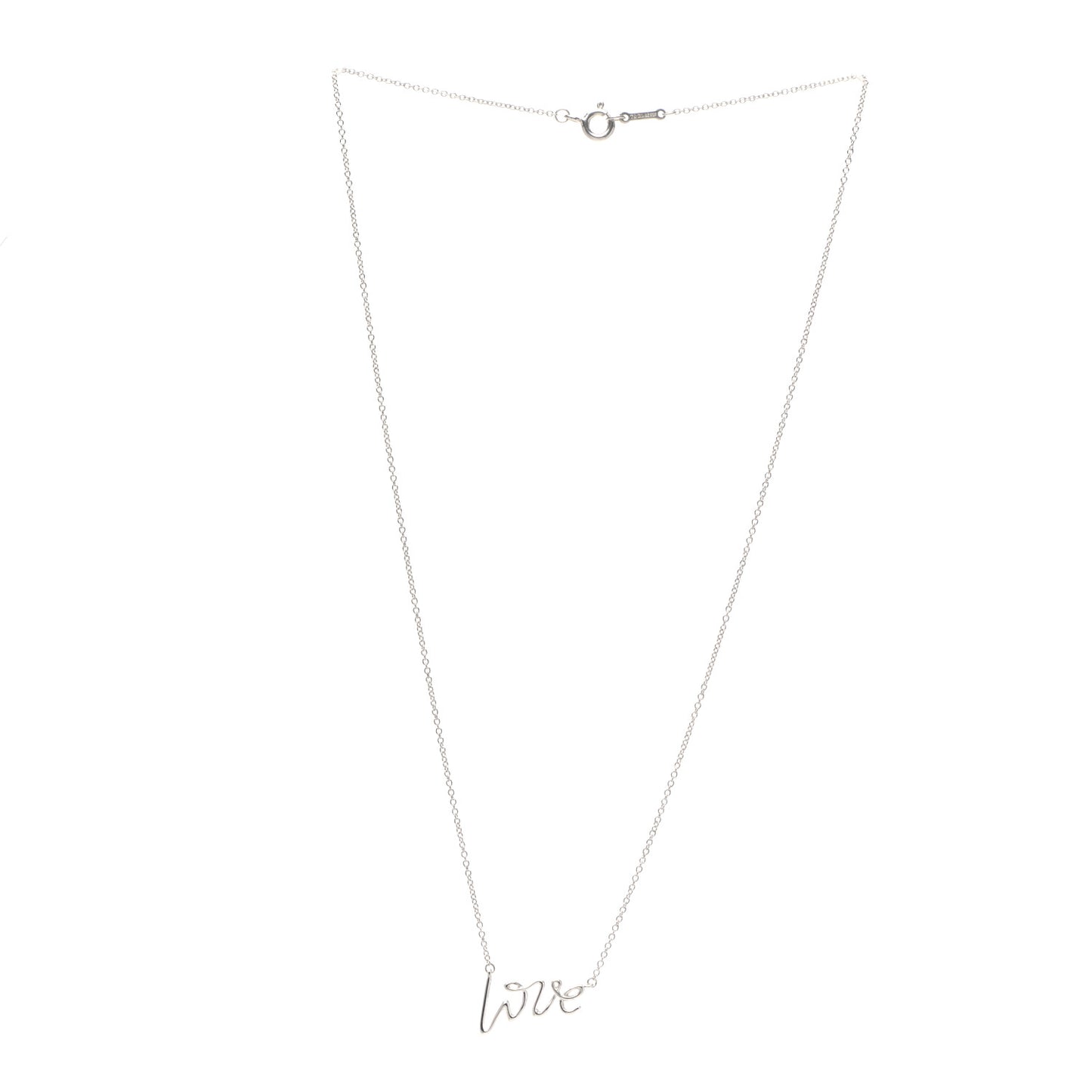 Sterling Silver Paloma Picasso Graffiti Love Pendant Necklace