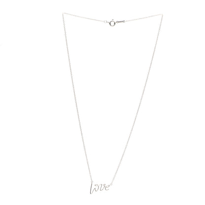 Tiffany Sterling Silver Paloma Picasso Graffiti Love Pendant Necklace 3 of 4