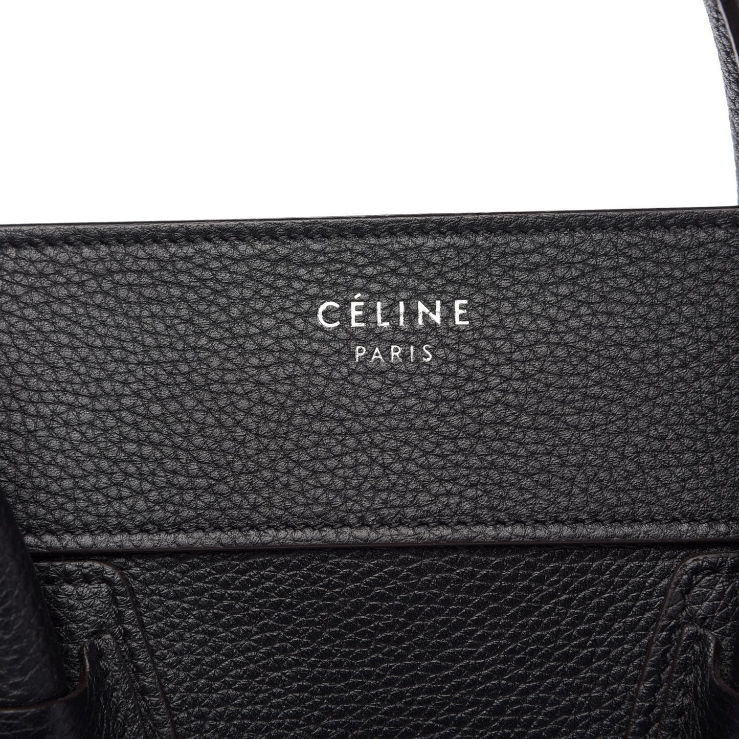 Drummed Calfskin Mini Luggage Black