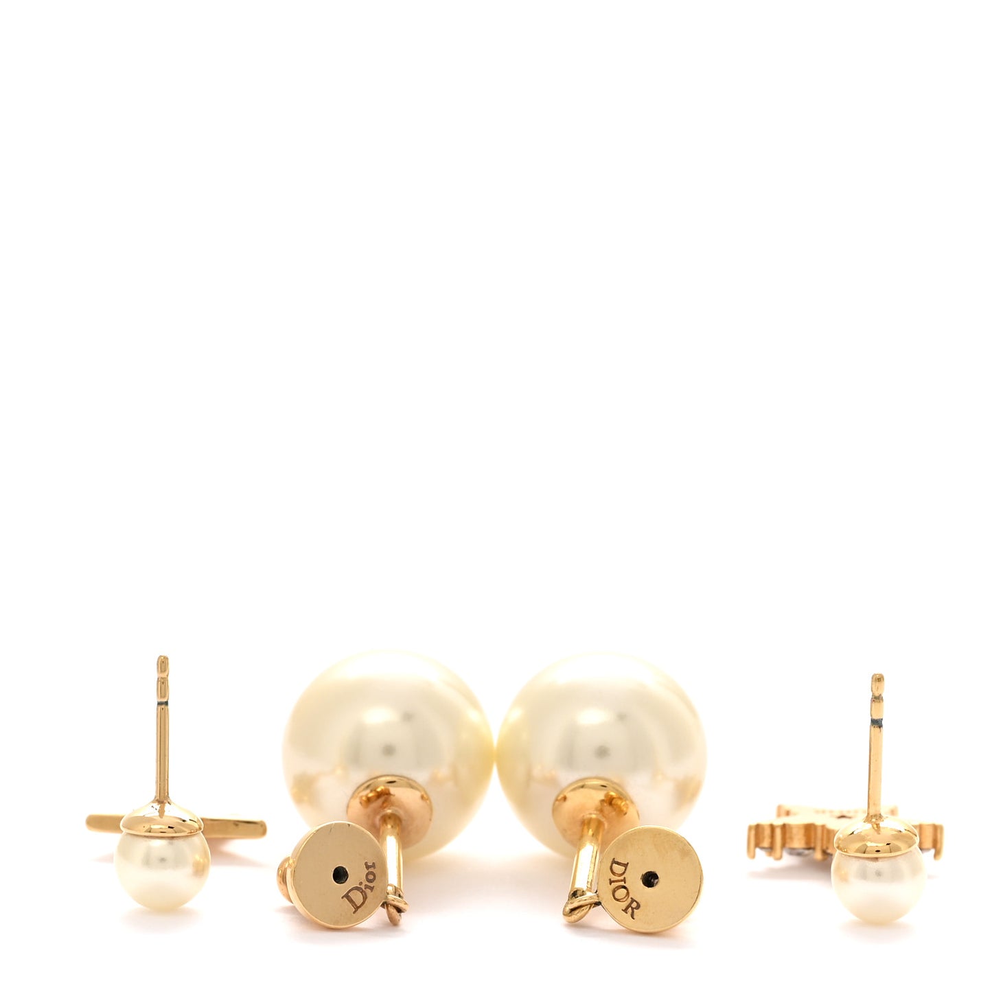 Pearl Crystal My ABCDior Tribales Etoile Star Earrings Gold