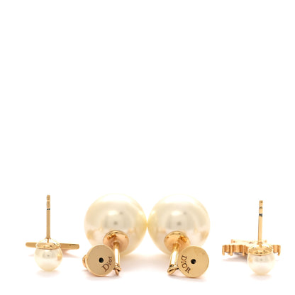 Christian Dior Pearl Crystal My ABCDior Tribales Etoile Star Earrings Gold 3 of 5
