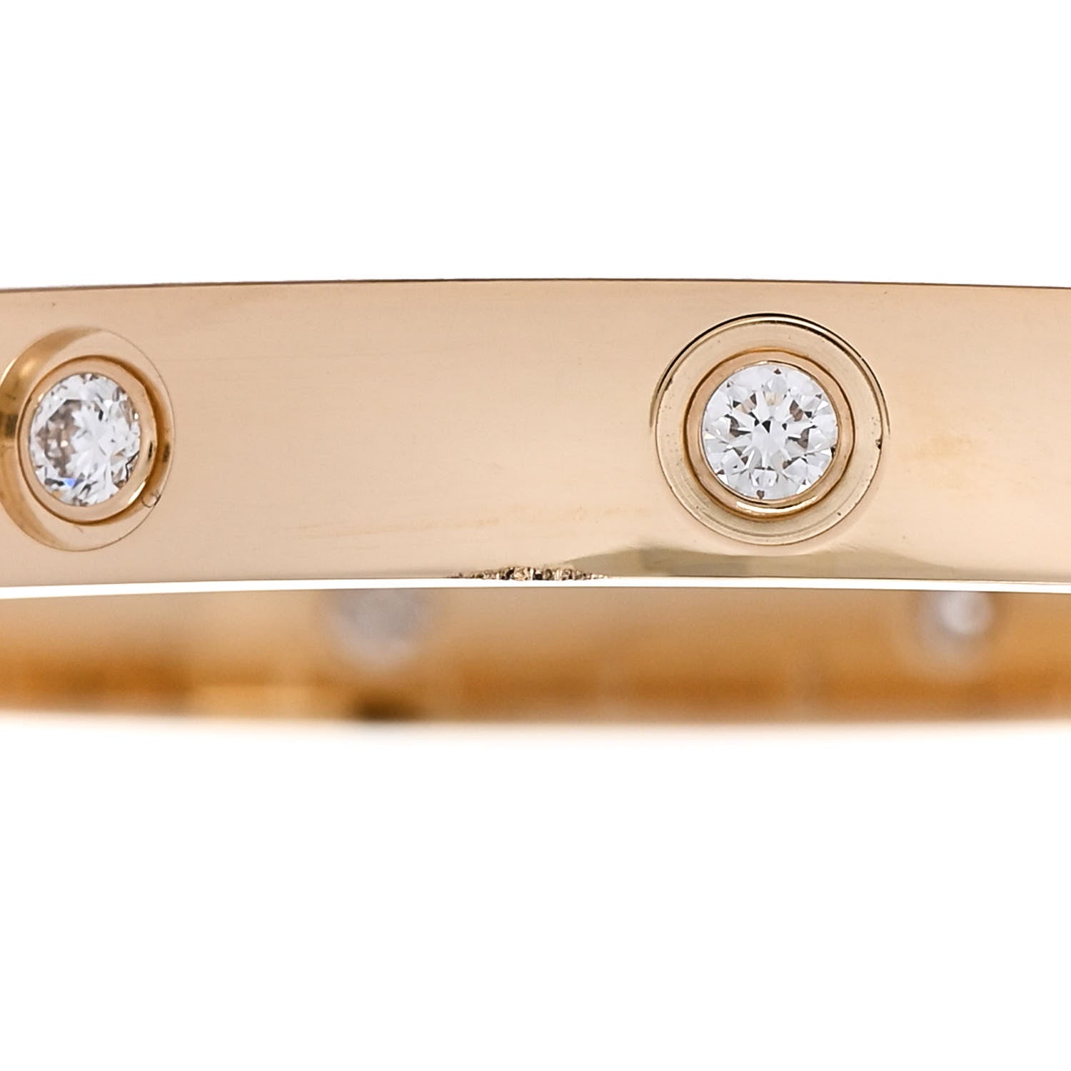 Cartier 18K Yellow Gold 10 Diamond LOVE Bracelet 17 9 of 10