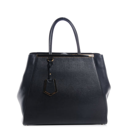 Fendi Vitello Elite Large 2Jours Tote Black 1 of 11