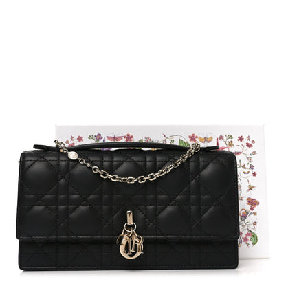 Christian Dior Lambskin Cannage Lady Dior Phone Pouch Black 9 of 9