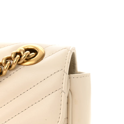 Gucci Calfskin Matelasse Small GG Marmont Shoulder Bag White 12 of 14