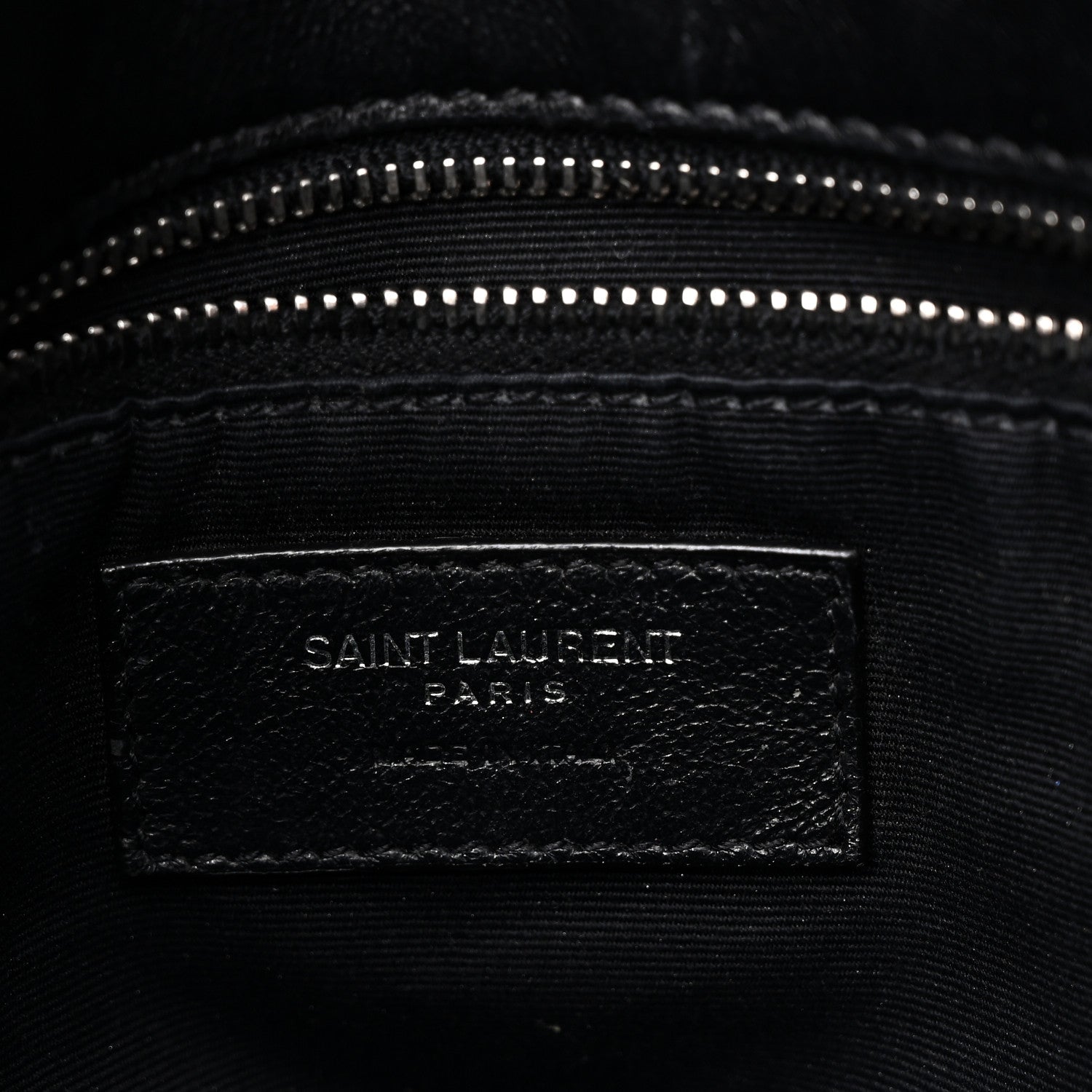 Saint Laurent Lambskin Quilted Medium Loulou Puffer Monogram Chain Satchel Black 6 of 11