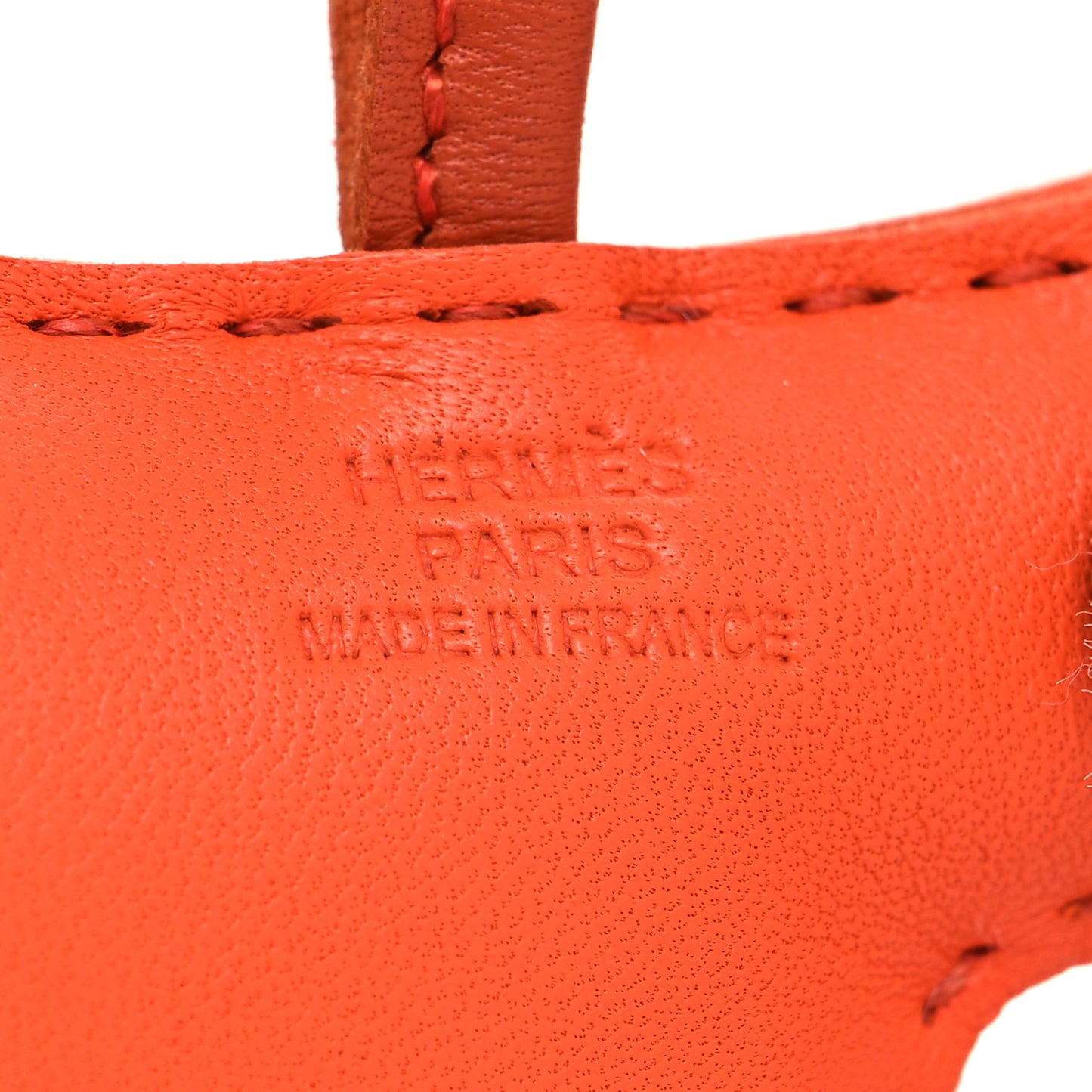 Milo Lambskin Shearling Budy Charm Orange Poppy