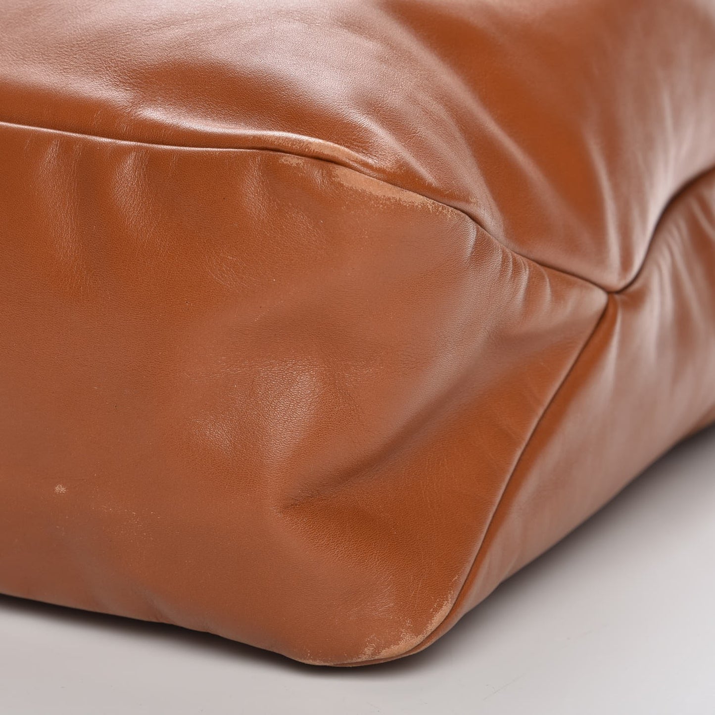 Calfskin Large Horsebit Chain Hobo Brown
