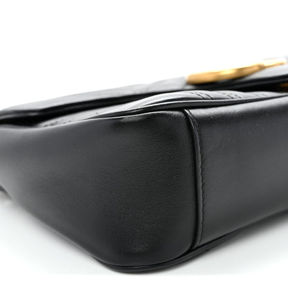Gucci Calfskin Matelasse Small GG Marmont Shoulder Bag Black 17 of 18