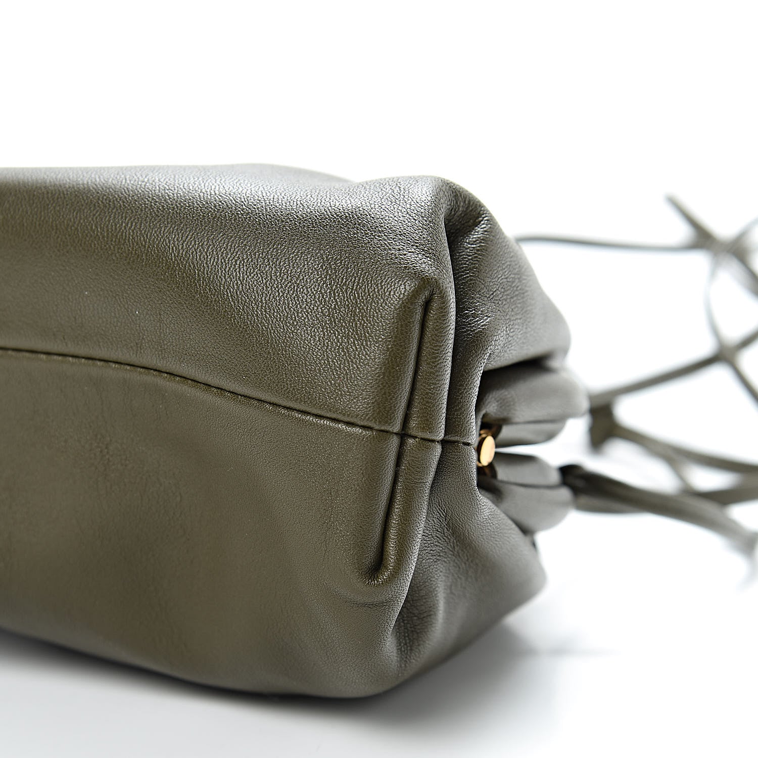 Bottega Veneta Butter Calfskin The Mini Pouch Kaki Fondente 10 of 11