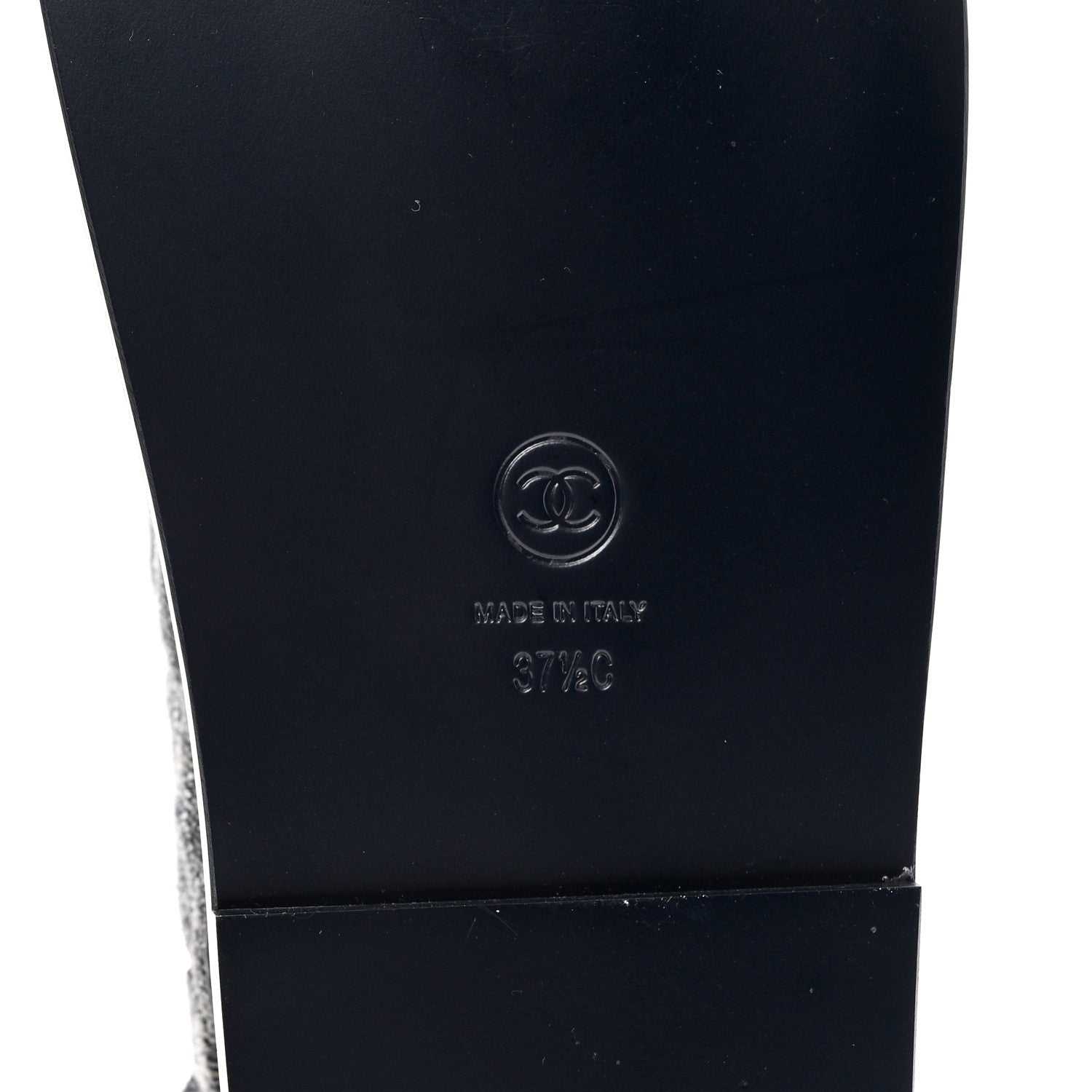 Chanel Denim Quilted Dad Sandals 37.5 Grey 6 of 11