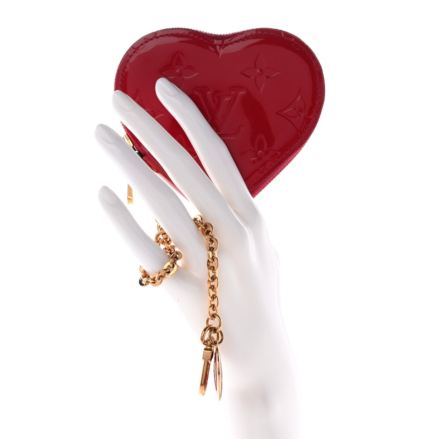 Louis Vuitton Vernis Coeur Heart Coin Purse Pomme D'Amour 2 of 8