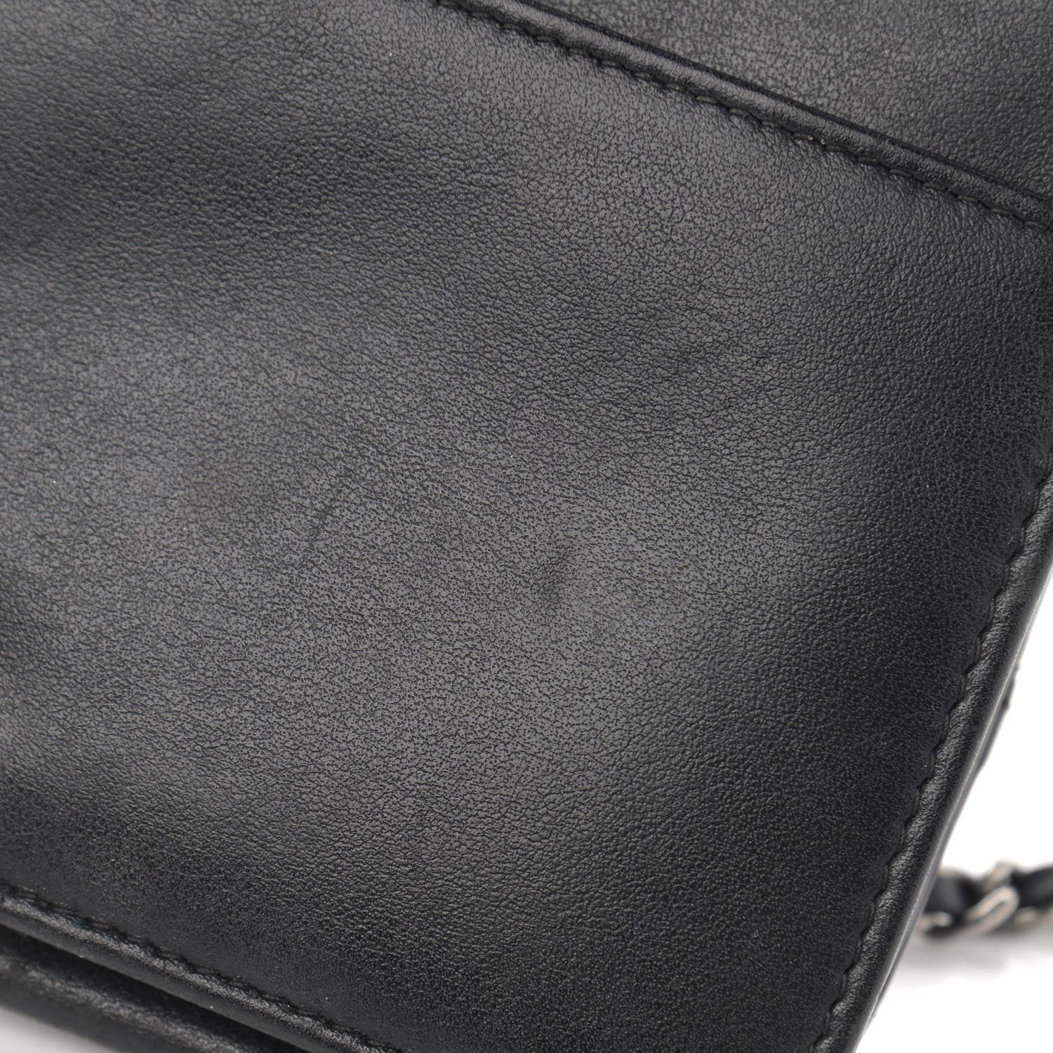 Chanel Aged Calfskin Quilted Gabrielle Wallet On Chain WOC Black 16 of 16