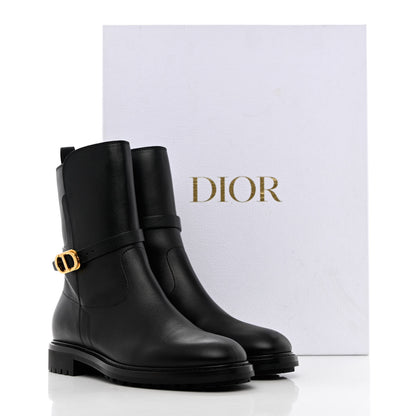 Christian Dior Calfskin Empreinte Ankle Boot 38 Black 13 of 13
