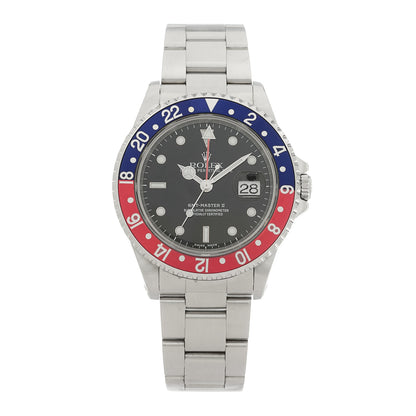 Rolex Stainless Steel 40mm Oyster Perpetual Date GMT Master Ⅱ Pepsi Watch 16710 1 of 4