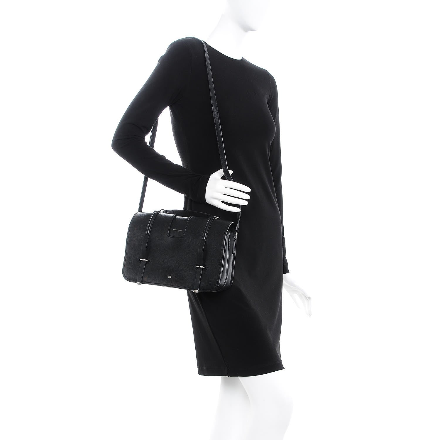 Saint Laurent Lambskin Large Charlotte Messenger Bag Black 2 of 14