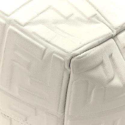 Fendi Nappa FF 1974 Embossed Small Boston White 11 of 11
