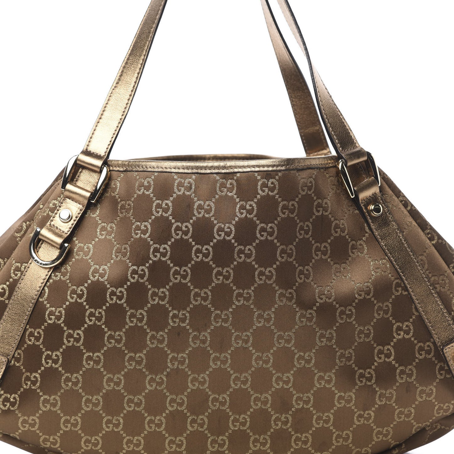 Satin Monogram Medium Abbey Shoulder Bag Bronze