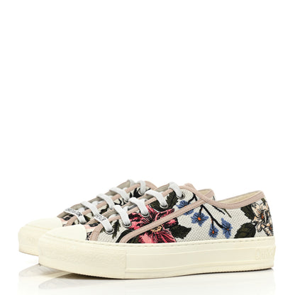 Christian Dior Canvas Rosa Mutabilis Embroidered Womens Walk'N'Dior Low Top Sneakers 36.5 Multicolor 3 of 12