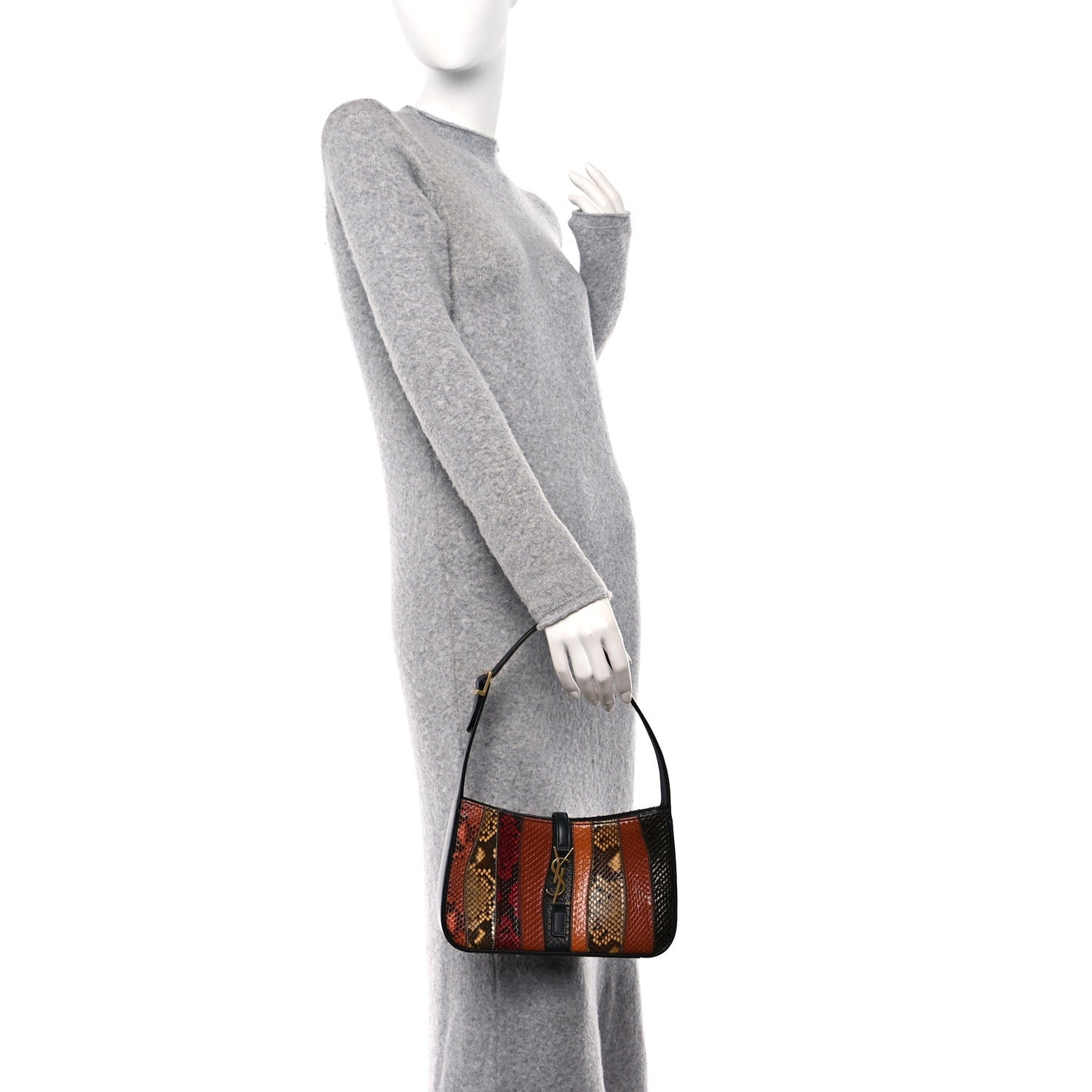 Snakeskin Patchwork Le 5 A 7 Hobo Brown
