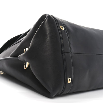 Salvatore Ferragamo Calfskin Sofia Rainbow Top Handle Bag Black 8 of 9