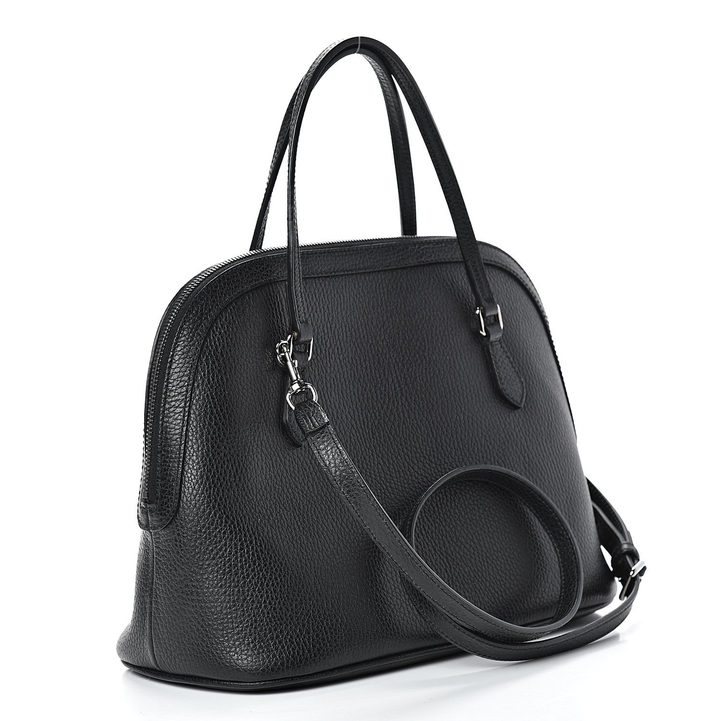 Calfskin Medium Dome Bag Black