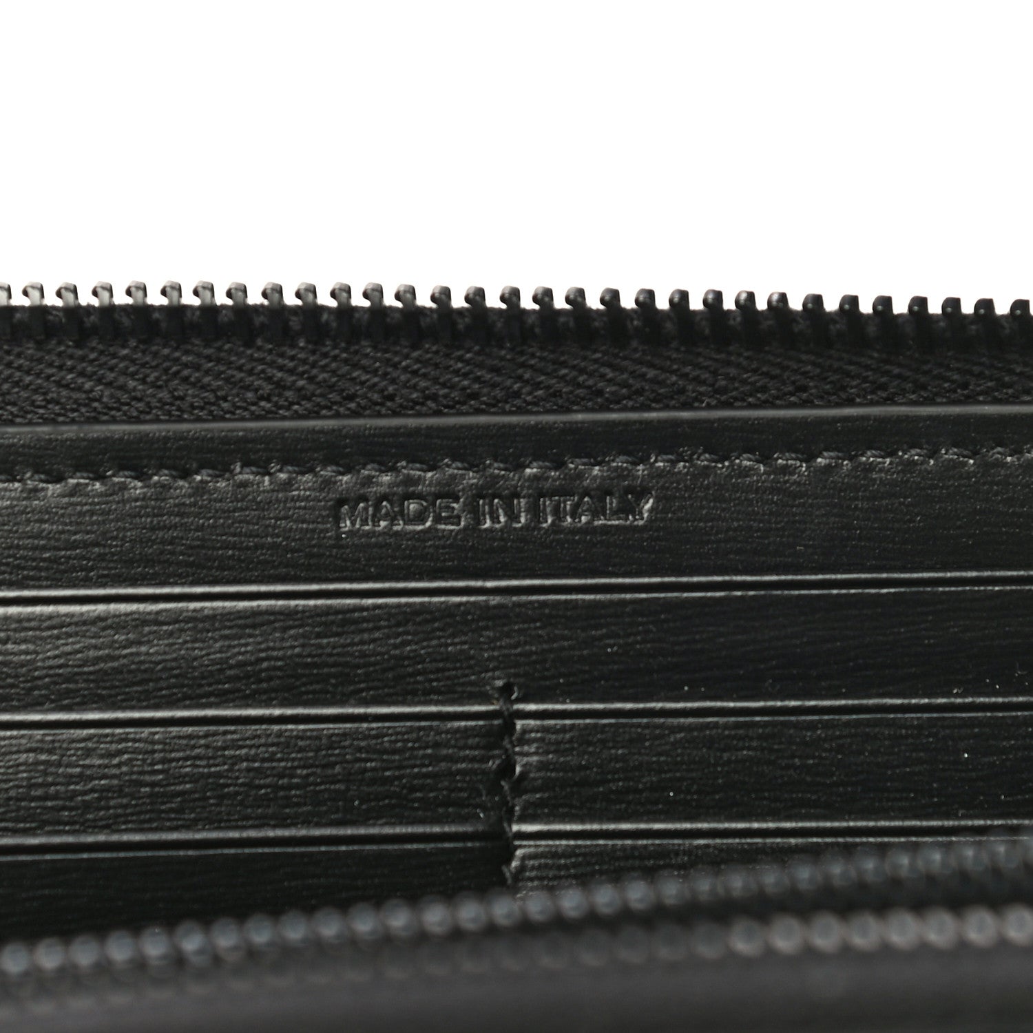 Saint Laurent Calfskin Fragment Zip Around Wallet Black 7 of 10