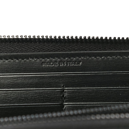 Saint Laurent Calfskin Fragment Zip Around Wallet Black 7 of 10