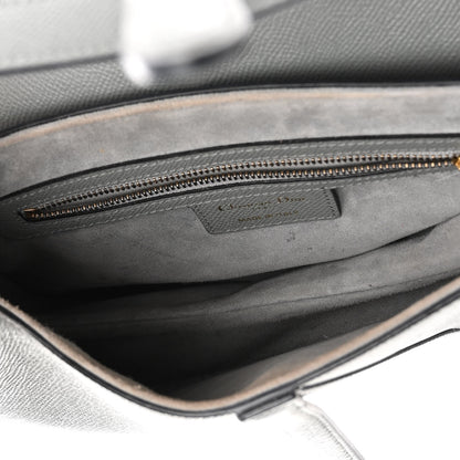 Christian Dior Grained Calfskin Saddle Bag Grey 5 of 10