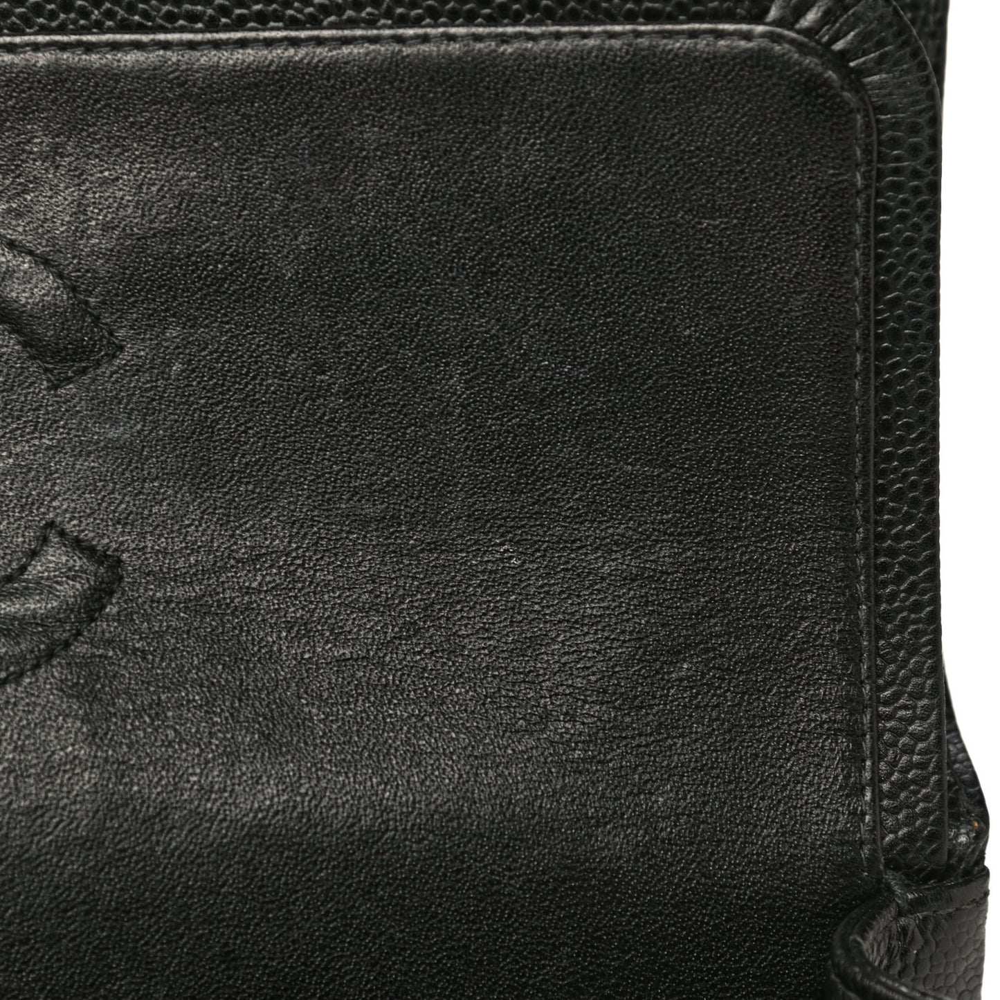 Caviar Quilted Small Double Flap Black
