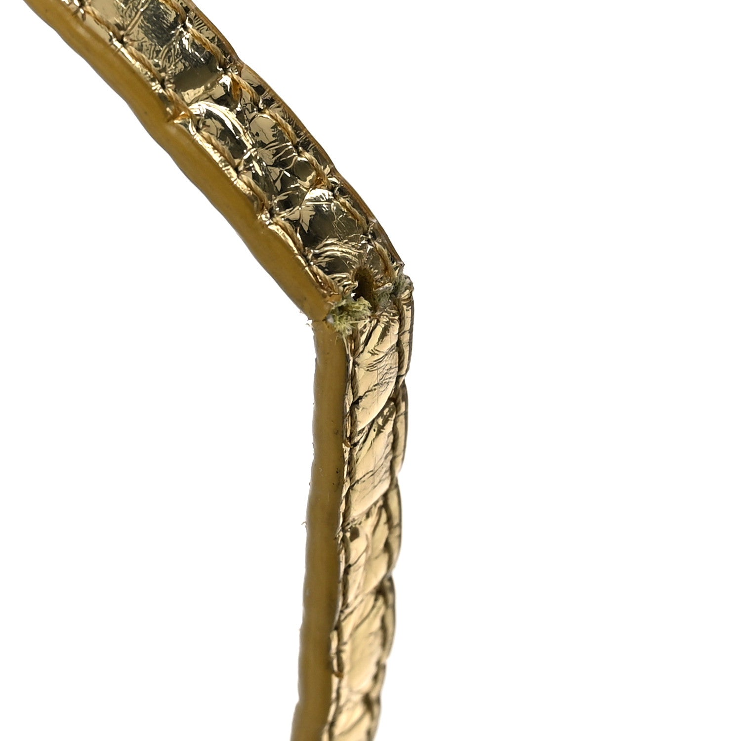 Balenciaga Metallic Calfskin Crocodile Embossed Hourglass Top Handle Bag Mini Gold 11 of 12