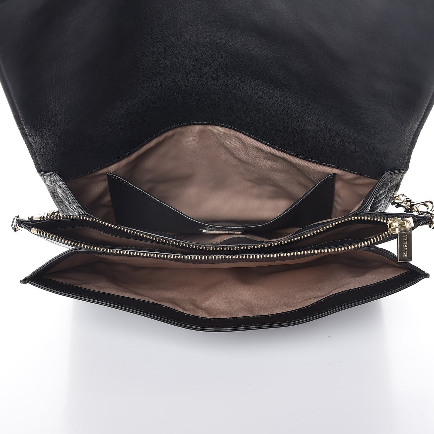 Nappa Barocco Quilted Vanitas Medea Shoulder Bag Black