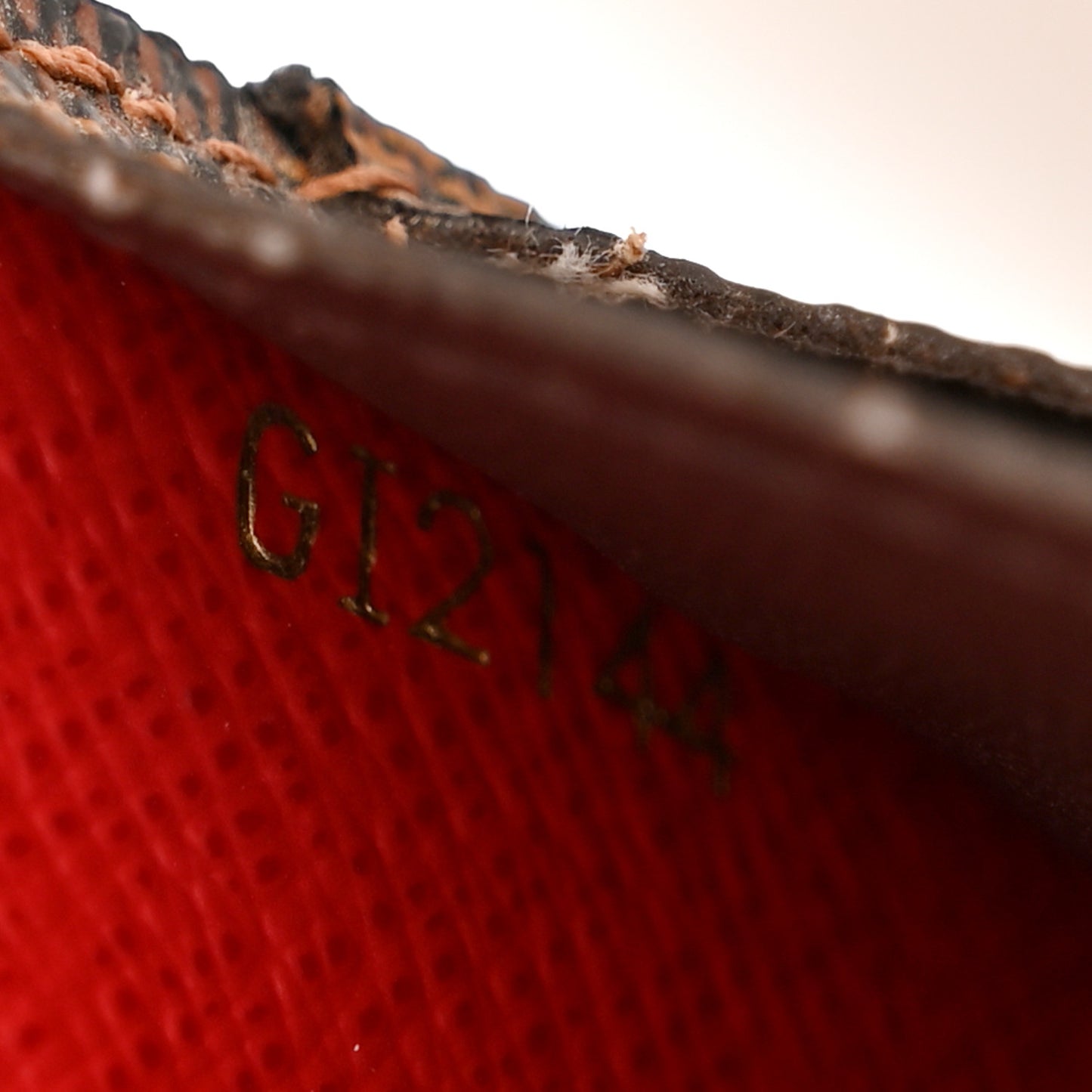 Damier Ebene Josephine Wallet Red
