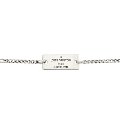 Louis Vuitton Zamac Palladium Monogram Charms Necklace Silver 6 of 6