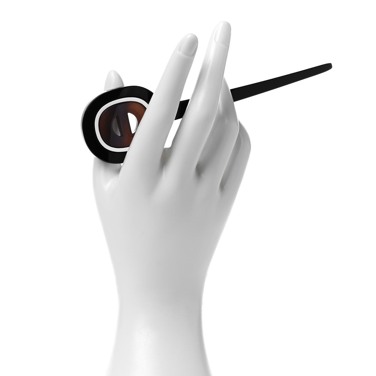 Hermes Lacquered Buffalo Horn Fidelio Virage Hair Pick 2 of 4
