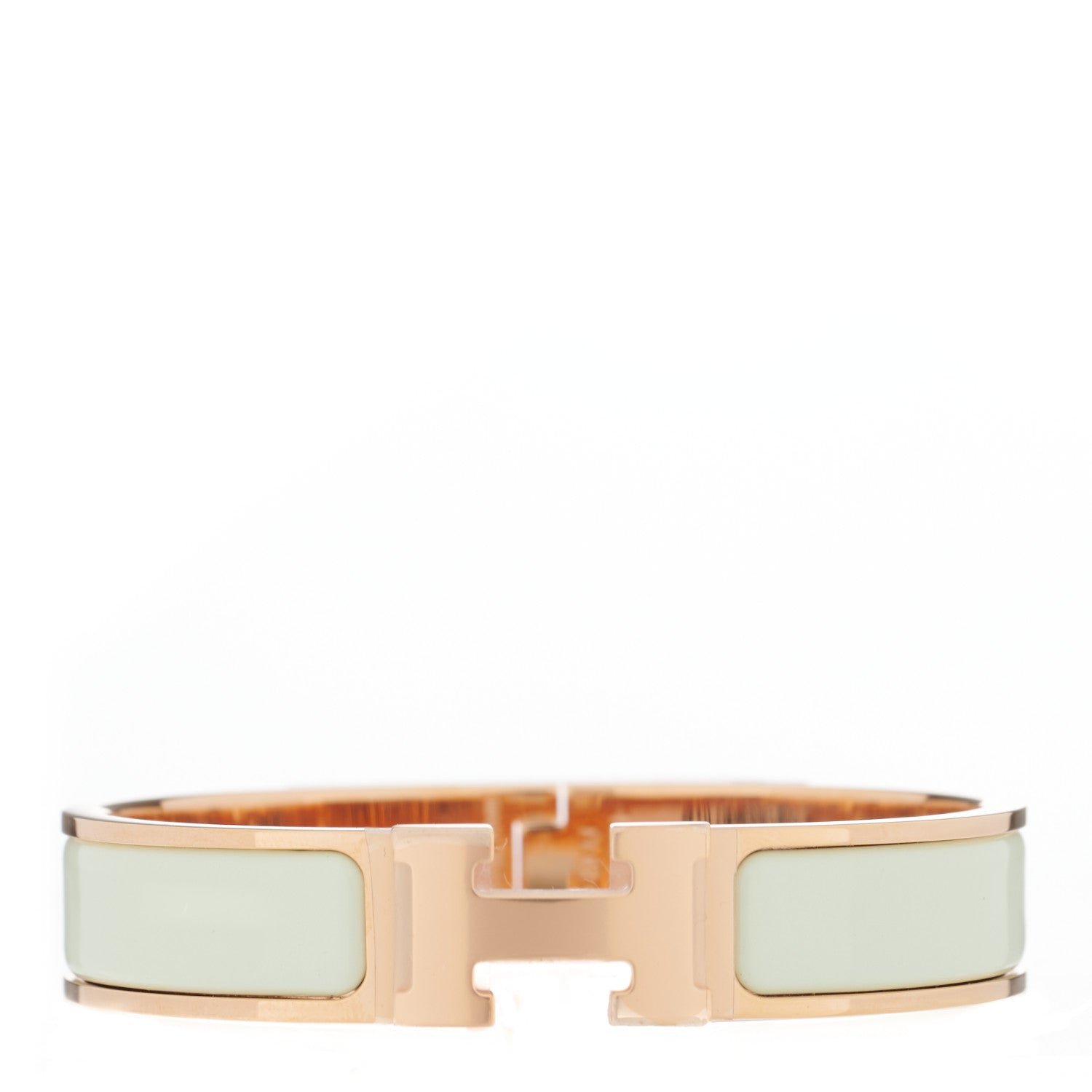 Hermes Enamel Narrow Clic Clac H Bracelet PM Vert Fizz 1 of 4