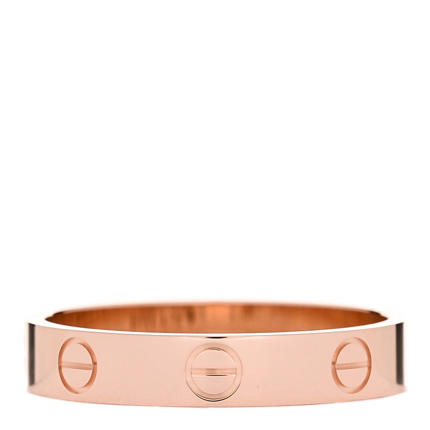 Cartier 18K Pink Gold 3.5mm LOVE Wedding Band Ring 55 7.25 3 of 5