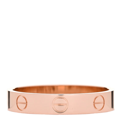 Cartier 18K Pink Gold 3.5mm LOVE Wedding Band Ring 55 7.25 3 of 5