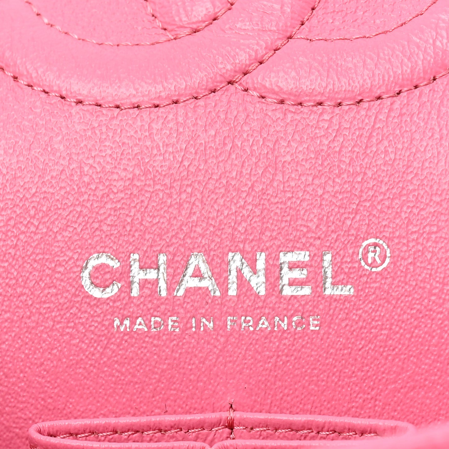 Caviar Chevron Quilted Medium Double Flap Pink